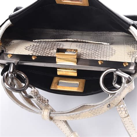 fendi mini peekaboo price|Fendi peekaboo snakeskin.